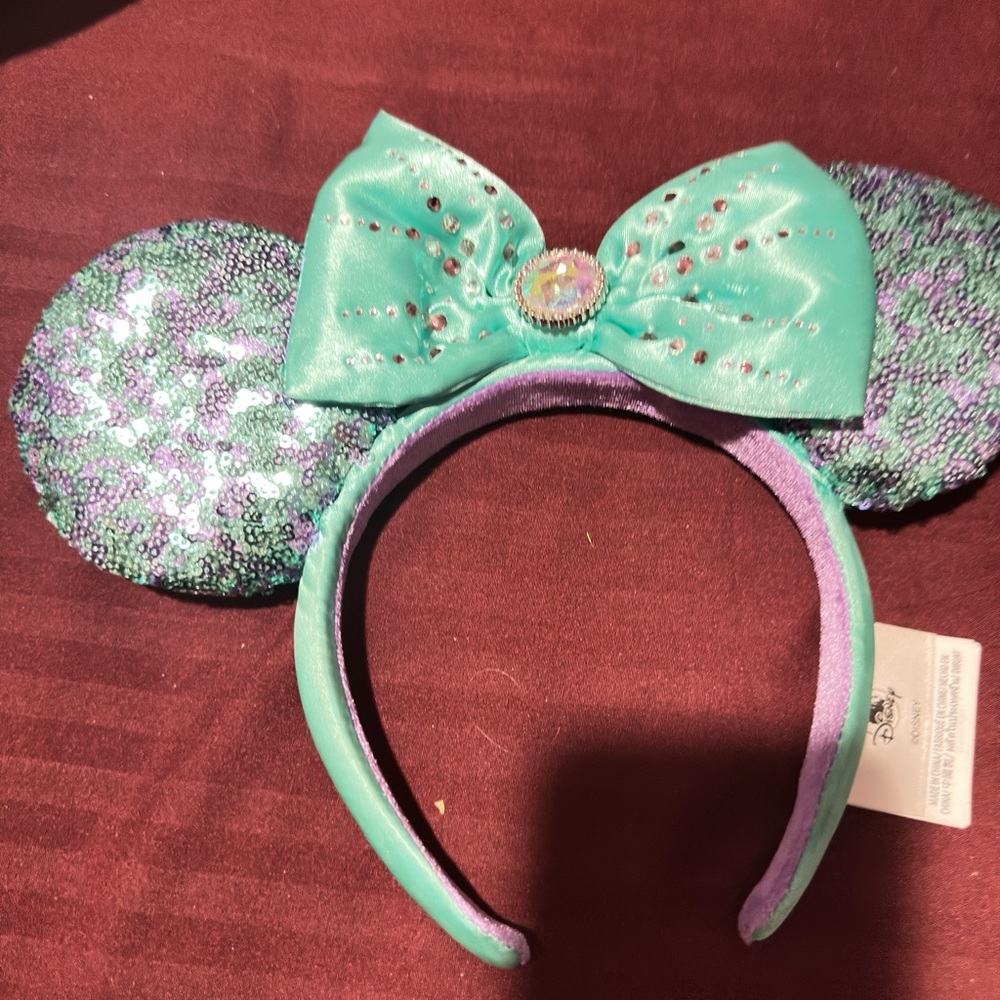 Disney Kids' Teal and Purple Minnie Mouse Ears Headband